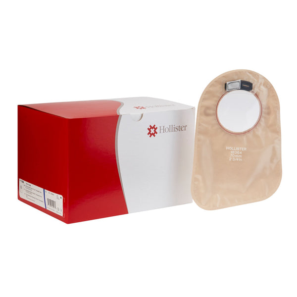 NEW IMAGE™ 2-PIECE TRANSPARENT OSTOMY POUCH, PRE-CUT FOR 70 MM STOMAS, BLUE, SOLD AS 60/BOX HOLLISTER 18364