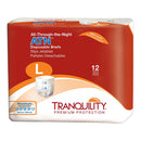 TRANQUILITY® ATN INCONTINENCE BRIEF, LARGE, SOLD AS 12/BAG PRINCIPLE 2186