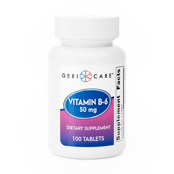 GERI-CARE® VITAMIN B-6 SUPPLEMENT, SOLD AS 12/CASE GERI-CARE 853-01-GCP