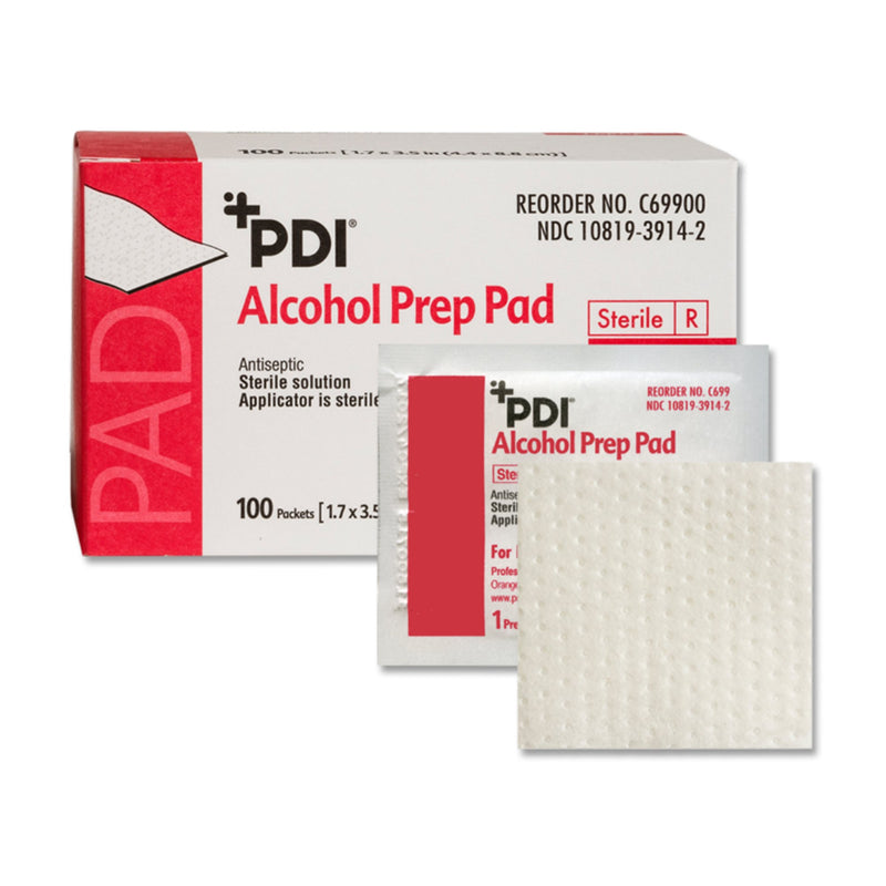 PDI® ALCOHOL PREP PAD, 2½ X 3 INCH, SOLD AS 100/BOX PROFESSIONAL C69900