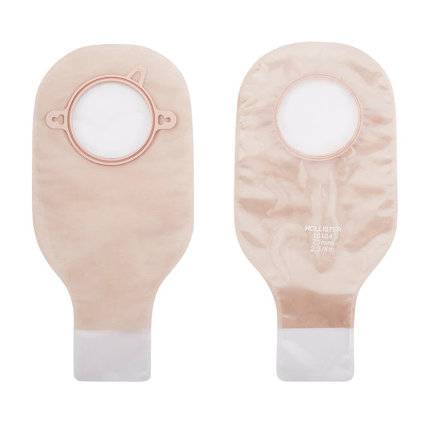 NEW IMAGE™ TRANSPARENT COLOSTOMY POUCH, PRE-CUT TO FIT 70 MM STOMAS, BLUE MATCH, SOLD AS 10/BOX HOLLISTER 18104