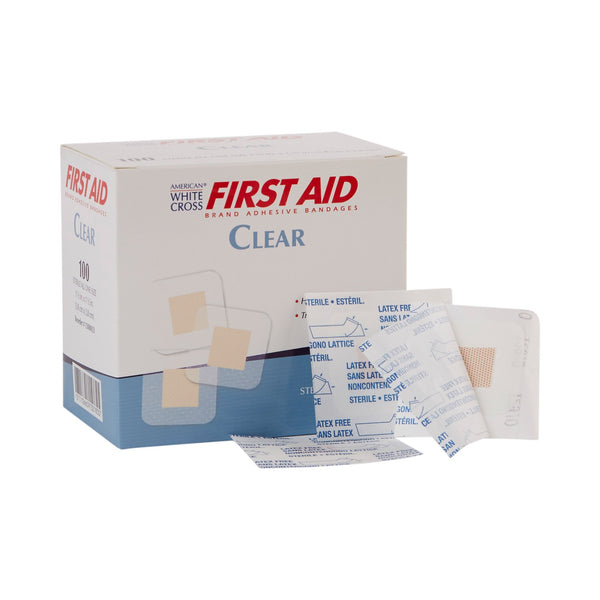 AMERICAN® WHITE CROSS SHEER ADHESIVE SPOT BANDAGE, 1½ X 1½ INCH, SOLD AS 1/BOX DUKAL 1308033