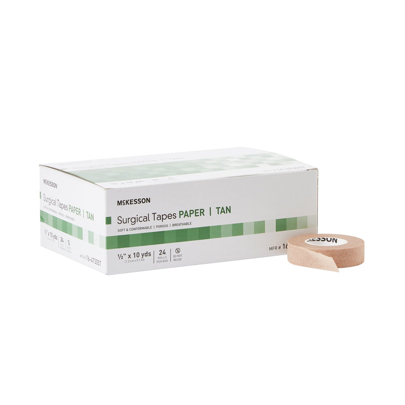 MCKESSON PAPER MEDICAL TAPE, 1/2 INCH X 10 YARD, TAN, SOLD AS 24/BOX MCKESSON 16-47305T