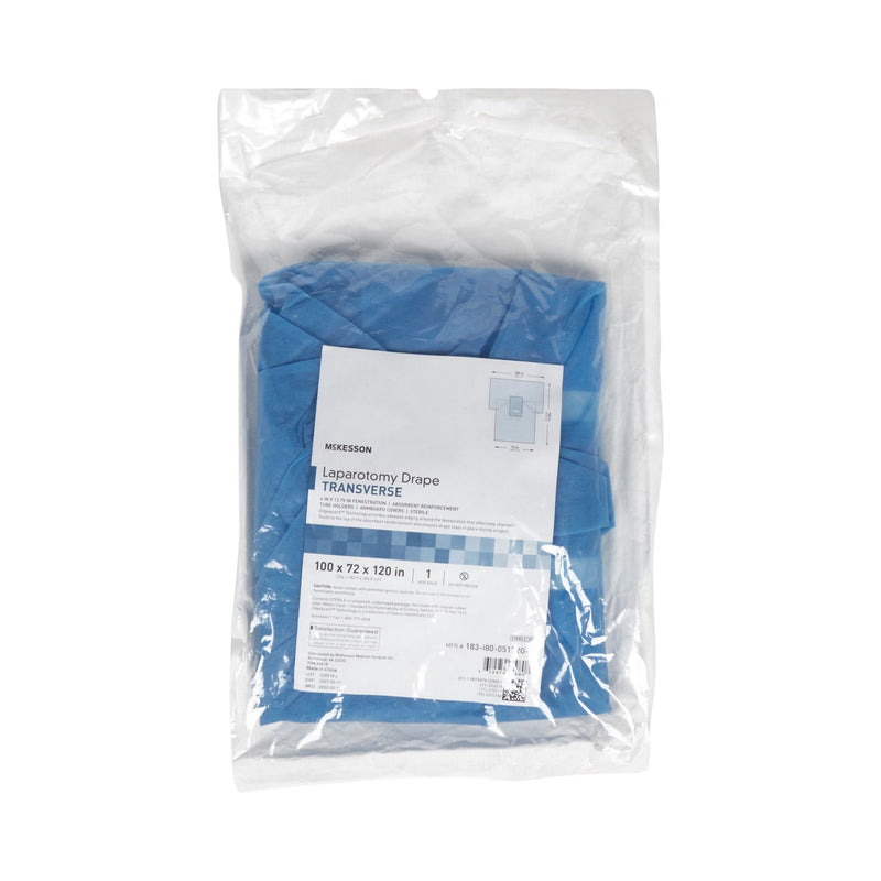 MCKESSON STERILE TRANSVERSE LAPAROTOMY DRAPE, 100 X 72 X 120 INCH, SOLD AS 14/CASE MCKESSON 183-I80-05172G-S