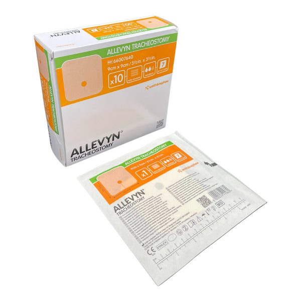 SMITH & NEPHEW ALLEVYN TRACHEOSTOMY NONADHESIVE FOAM DRESSING, 3.5 X 3.5 INCH, SOLD AS 80/CASE SMITH 66007640