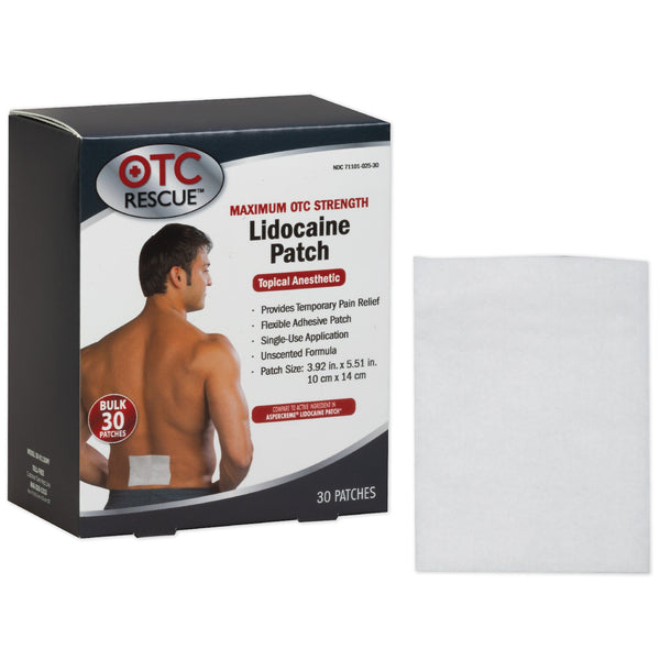 OTC RESCUE™ LIDOCAINE TOPICAL PAIN RELIEF PATCH, SOLD AS 8/CASE VERIDIAN 30-91130PF
