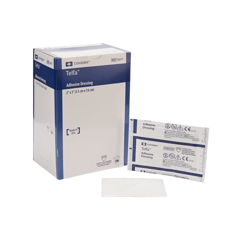TELFA™ WHITE ADHESIVE DRESSING, 2 X 3 INCH, SOLD AS 100/CARTON CARDINAL 6017