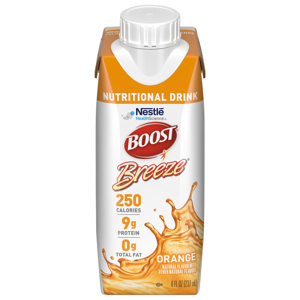 BOOST BREEZE® ORANGE NUTRITIONAL DRINK, 8-OUNCE CARTON, SOLD AS 24/CASE NESTLE 00043900128016