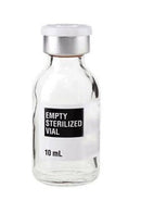 VIAL, EMPTY STR W/SLVR CAP 10ML (25/BX), 25/BX