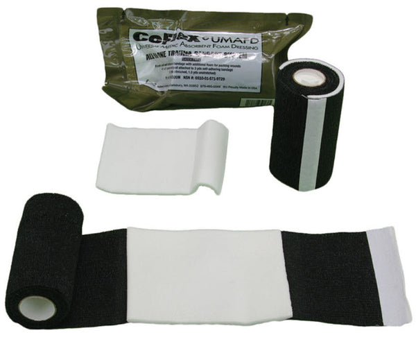 Andover Coflex Umafd - Universal Medic Absorbent Foam Dressing Dressing Trauma Absorb Foam4X3.7Yd Blk 18Rl/Cs -9430UM-018