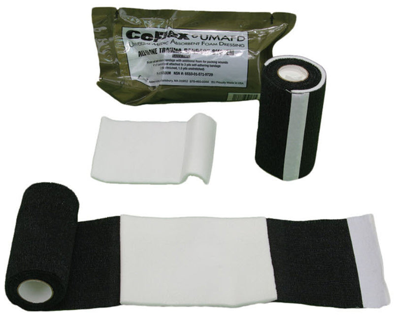Andover Coflex Umafd - Universal Medic Absorbent Foam Dressing Dressing Trauma Absorb Foam4X3.7Yd Blk 18Rl/Cs -9430UM-018