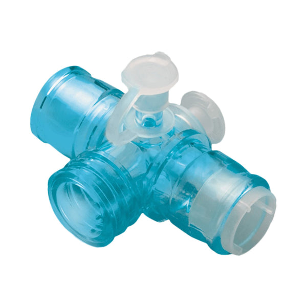 Airlife Oxygen Therapy Tee Valved W/Stem Port 15Mmid Base 50/Cs -004050
