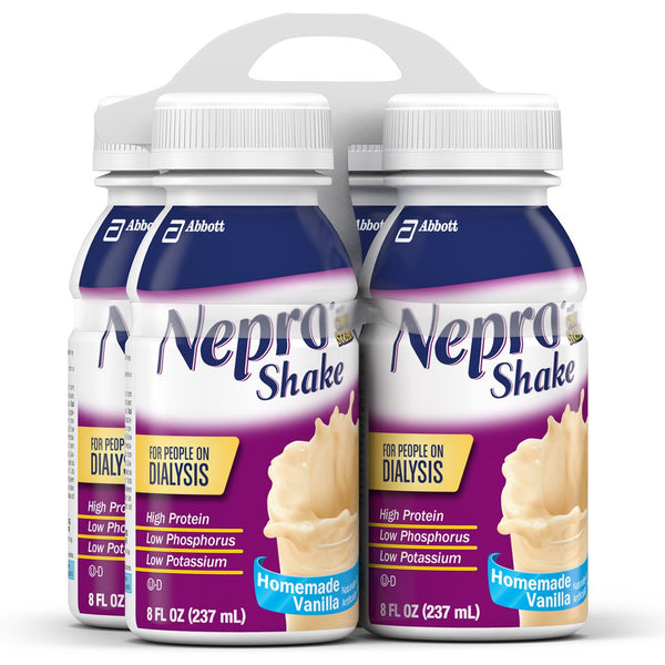 NEPRO® WITH CARBSTEADY® VANILLA SHAKE FOR PEOPLE ON DIALYSIS, 8-OUNCE BOTTLE, SOLD AS 1/PACK ABBOTT 63176