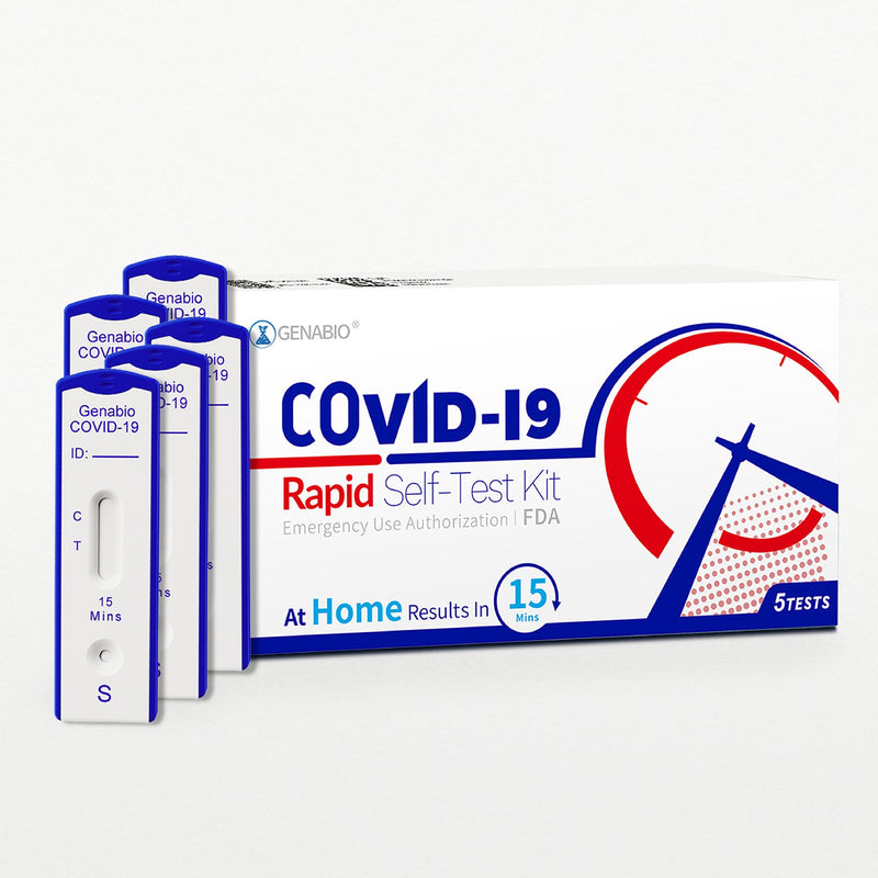 GENABIO® COVID-19 AT HOME RAPID SELF-TEST KIT, FIVE TESTS PER PACK, SOLD AS 54/CASE GENABIO RA9-E00305