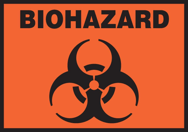 ACCUFORM SIGNS BIOHAZARD PRE-PRINTED LABEL, 5 X 3-1/2 INCH, SOLD AS 5/PACK ACCUFORM LBHZ506VSP