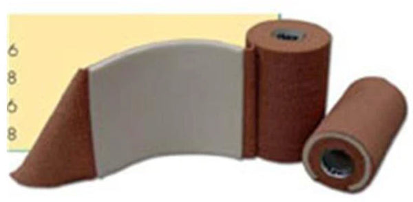 Andover Coflex Afd - Absorbent Foam Dressing & Cohesive Bandage Dressing Absorb Foam W/Sa Wrap4X2.5 Tan Lf St 8Rl/Cs -9740S