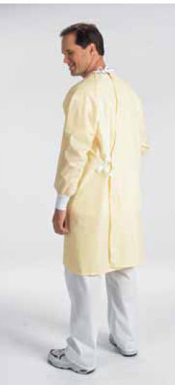Encompass Precaution Apparel Precaution Gown, X-Large, Reversible, Fluid Resistant, Yellow 12/Dz -46961-XL