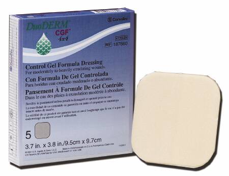 DUODERM® CGF® HYDROCOLLOID DRESSING, 6 X 6 INCH, SOLD AS 20/BOX CONVATEC 187659