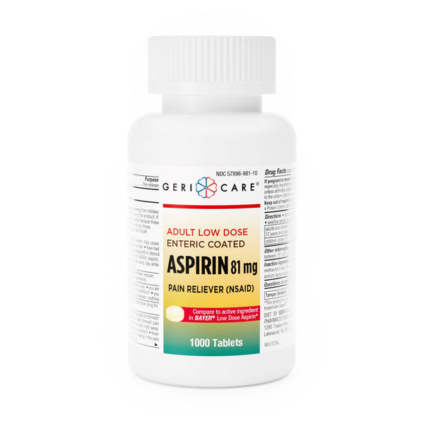 GERI-CARE LOW DOSE ASPIRIN, SOLD AS 1/BOTTLE GERI-CARE 981-10-GCP