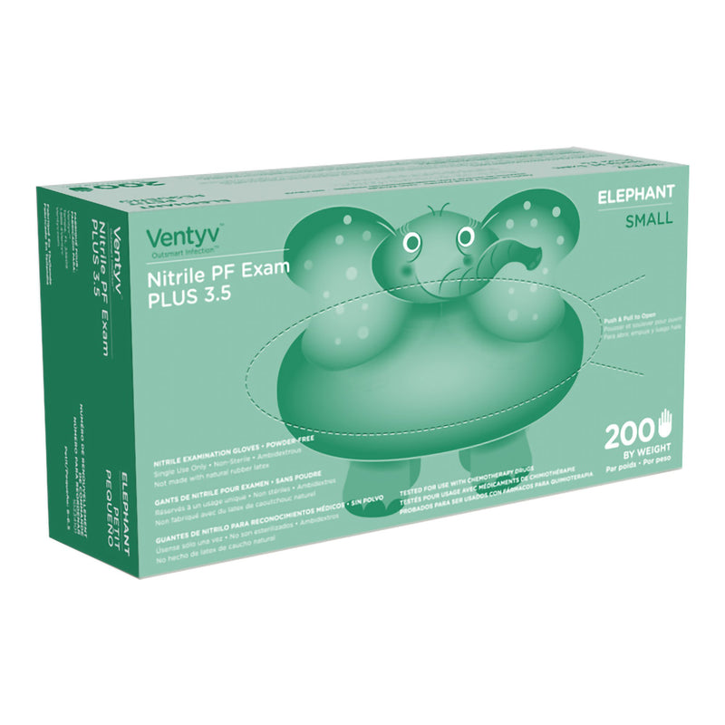 VENTYV™ PLUS 3.5 ELEPHANT NITRILE EXAM GLOVE, SMALL, VIOLET, SOLD AS 2000/CASE VENTYV 10334101