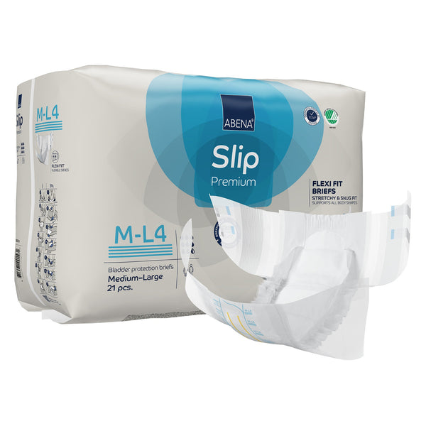 ABENA® SLIP PREMIUM FLEXI FIT INCONTINENCE BRIEFS, M-L4, SOLD AS 21/PACK ABENA 1000021166
