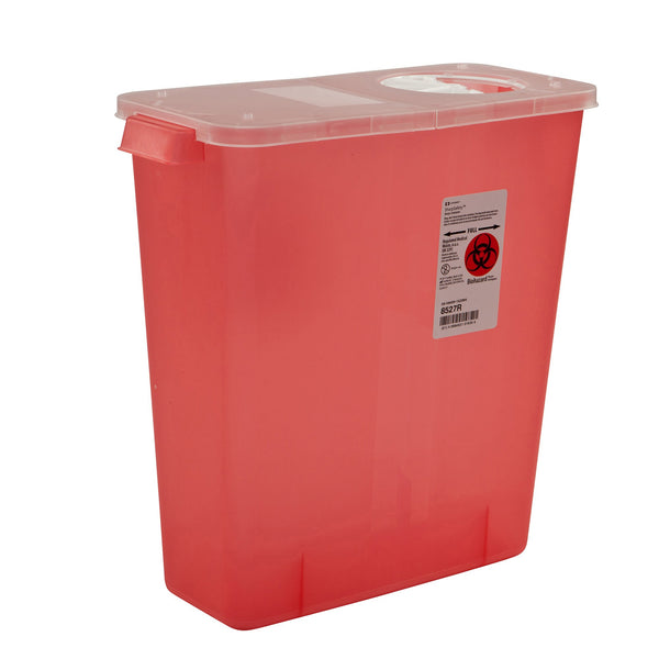 IN-ROOM™ MULTI-PURPOSE SHARPS CONTAINER, 3 GALLON, 13¾ X 13¾ X 6 INCH, SOLD AS 1/EACH CARDINAL 8527R