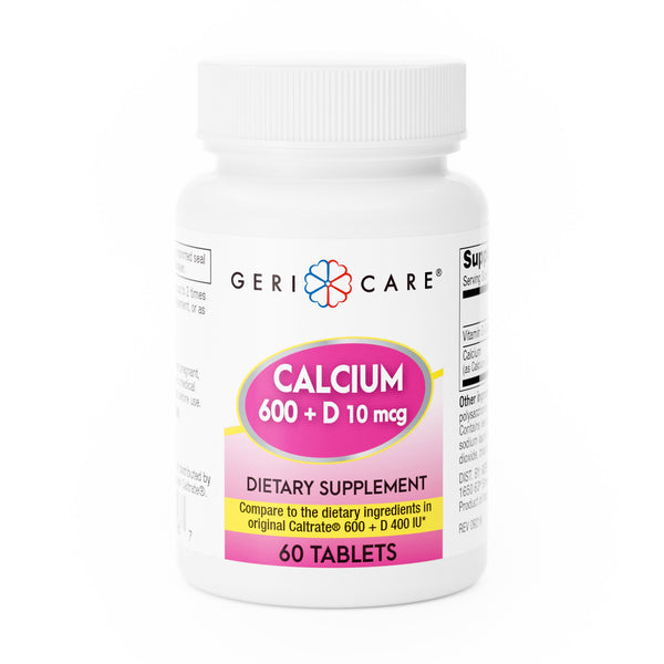 GERI-CARE® CALCIUM 600 + D DIETARY SUPPLEMENT, SOLD AS 720/CASE GERI-CARE 748-06-GCP