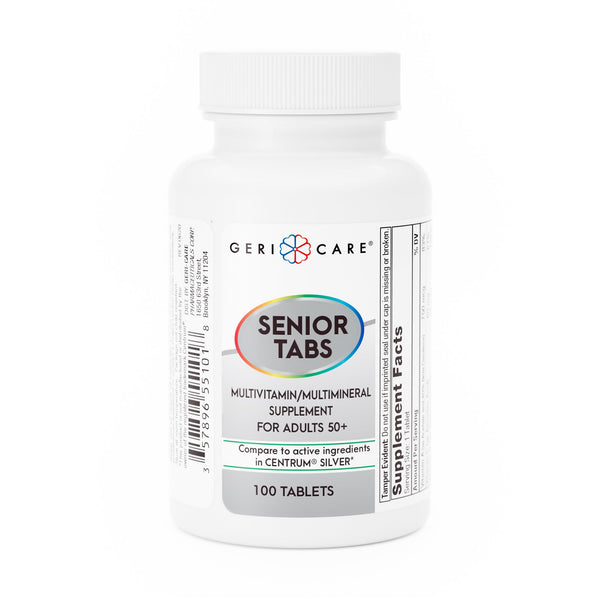 GERI-CARE® SENIOR TABS MULTIVITAMIN/MULTIMINERAL SUPPLEMENT FOR ADULTS 50+, SOLD AS 12/CASE GERI-CARE 551-01-GCP