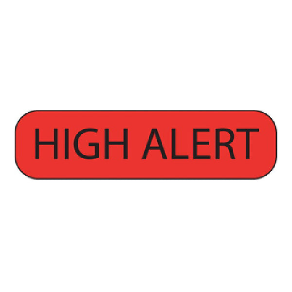 MEDVISION® "HIGH ALERT" LABEL, 1-7/16 X 3/8 INCH, SOLD AS 1/ROLL PDC MV02FR6981