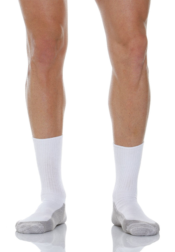 Alba Caresox Seamless Diabetic Socks Sock Seamless Med-Lg Wht6Pr/Bx 20Bx/Cs -82101W