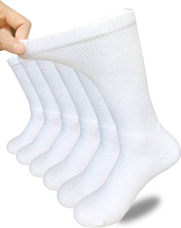 Alba Caresox Essentials Seacell Diabetic Socks Sock Full Crew Arch 9-11 Blk6Pr/Bx 10Bx/Cs -82881