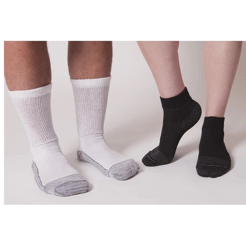 Alba Caresox Essentials Seacell Diabetic Socks Sock Low Crew No Arch 10-13Blk 6Pr/Bx 10Bx/Cs -82582