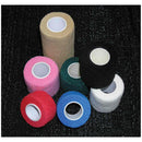 COHESIVE BANDAGE, 4" X 5 YDS, NON-STERILE, ASSORTED COLORS: RED, BLUE, WHITE, INDIVIDUALLY WRAPPED, 18/BX, SOLD AS BOX AMD-MEDICOM 10000212