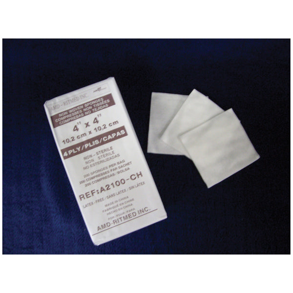 GENERAL USAGE, 3" X 3", 4 PLY, STERILE 100/PK 24PK/CS, SOLD AS CASE AMD-MEDICOM 10000212