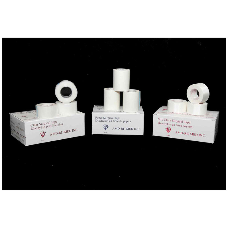 AMD MEDICOM HYPOALLERGENIC CLEAR SURGICAL TAPE, SOLD AS CASE AMD-MEDICOM 10000212