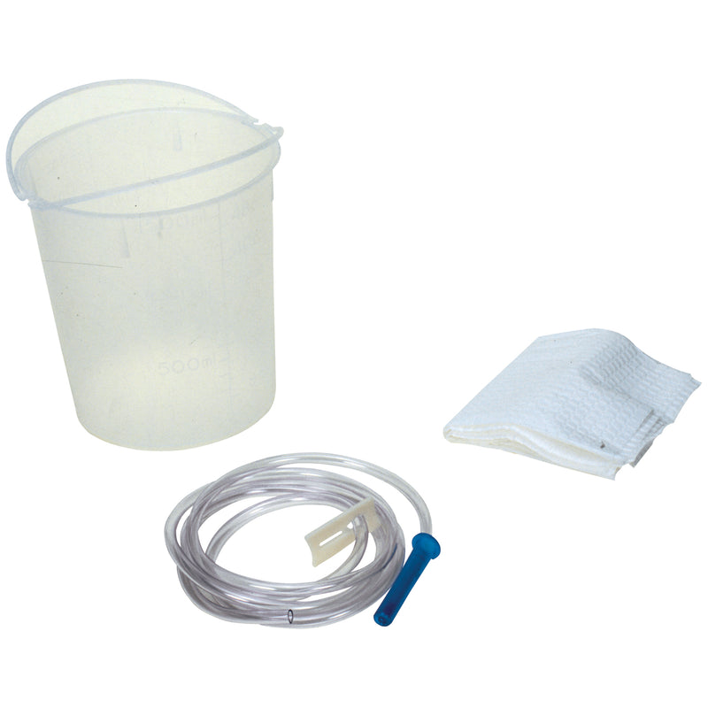 ENEMA BAG/ BUCKET SET, 1500ML BUCKET, 60" TUBING, PRE-LUBRICATED TIP, SLIDE CLAMP, SOAP PACKET & WATERPROOF DRAPE, 50/CS, SOLD AS CASE AMSINO 10000289