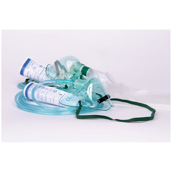 OXYGEN MASK, ADULT, STANDARD, MEDIUM CONCENTRATION WITH 7 FT TUBING, 50/CS, SOLD AS CASE AMSINO 10000289