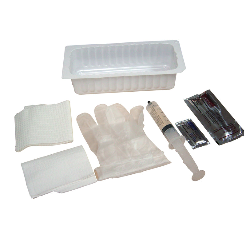 FOLEY TRAY, 1000 ML OUTER TRAY, INCLUDES: 10 CC SYRINGE PREFILLED WITH STERILE WATER, VINYL POWDER-FREE GLOVES, WATERPROOF AND FEN, SOLD AS CASE AMSIN