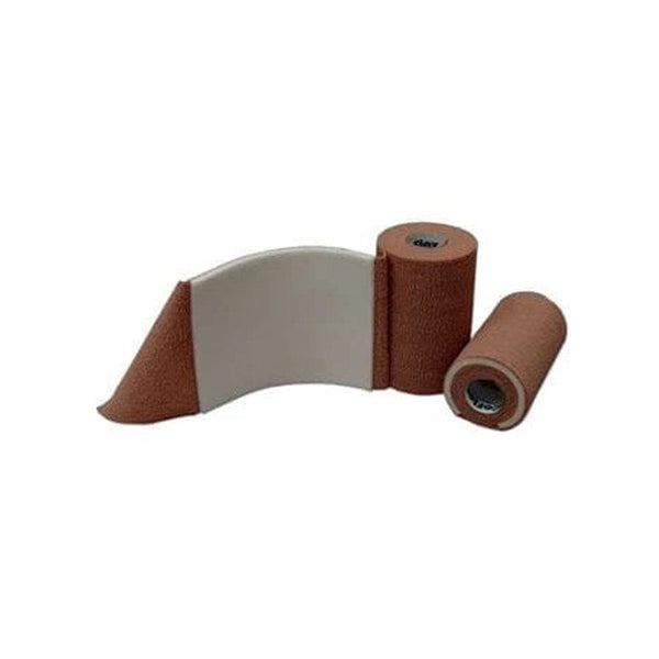Andover Coflex Afd - Absorbent Foam Dressing & Cohesive Bandage Dressing Absorb Foam W/Sa Wrap2X2.5 Tan Lf St 16Rl/Cs -9720S
