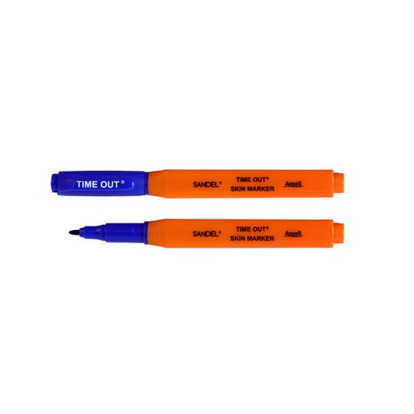 2-IN-1™ MARKER, DUAL TIP/ DUAL INK, LABELS, TIME OUT® SLEEVE, FLEXIBLE RULER, NON-STERILE, 25/BX, 4 BX/CS, SOLD AS CASE ANSELL 202
