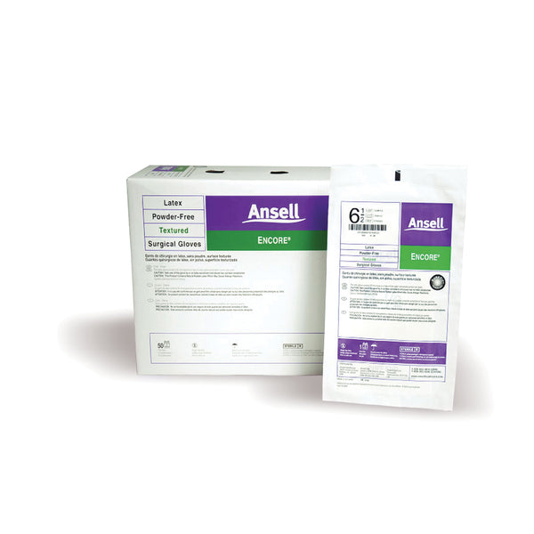 SURGICAL GLOVES, SIZE 8½, POWDER-FREE, LATEX, STERILE, 50 PR/BX, 4 BX/CS, SOLD AS CASE ANSELL 202