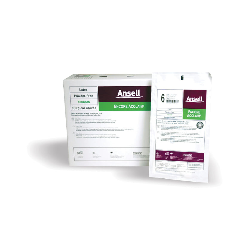 ANSELL ENCORE® ACCLAIM™ POWDER-FREE LATEX SURGICAL GLOVES, SOLD AS CASE ANSELL 202