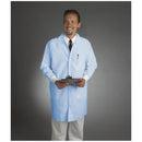 CRITICAL COVER® LAB COATS, TAPERED COLLAR, KNIT CUFF, 3 POCKETS, SNAP CLOSE, BLUE, MEDIUM, 30/CS, SOLD AS CASE ALPHAPROTECH 10001185