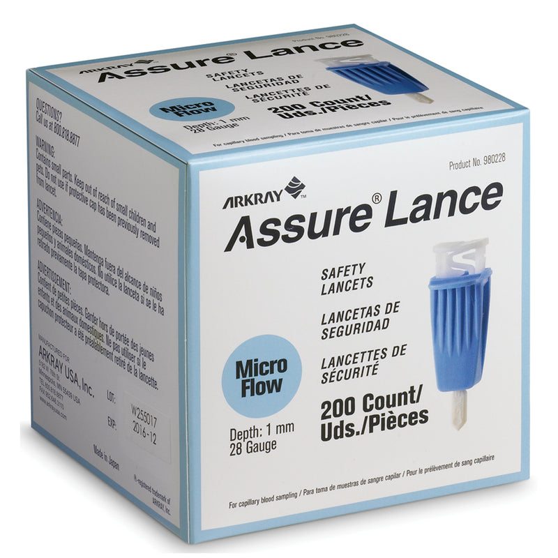 ARKRAY ASSURE® LANCE SAFETY LANCETS, SOLD AS BOX ARKRAY 222