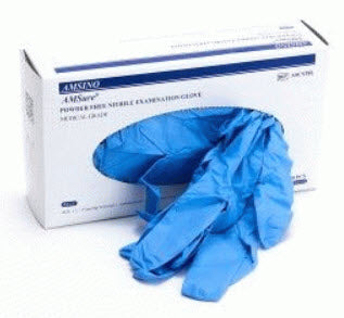 Amsino Amsure Nitrile Exam Glove Glove Exam Nitrile Lg Blu Pf100/Bx 10Bx/Cs -ASCS38L