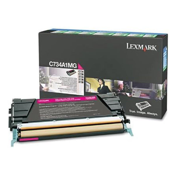 Ase Direct Lexmark Color Toner Cartridges (Brand Name) Cartridge Lexmark C734 / 736 / X734 / 736 / 738 Magenta Page Yield 6000 -C734A1MG