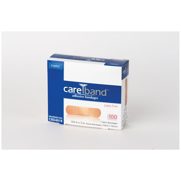 FABRIC STRIP BANDAGE, ¾" X 3", LATEX FREE , 100/BX, 12 BX/CS, SOLD AS CASE ASO, 10000175