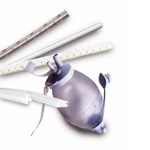 ROUND FULL FLUTED DRAIN, 15FR, WITH TROCAR, 4 CHANNEL, STERILE, 10/CS, SOLD AS CASE ASPEN 10000651