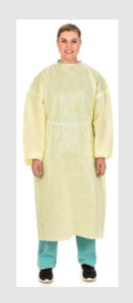 Cardinal Health Isolation And Cover Gowns Gown Isolation Elast Cuff Hvywgt Sms Yell Xl 10/Bg 10Bg/Cs -AT6100-XL
