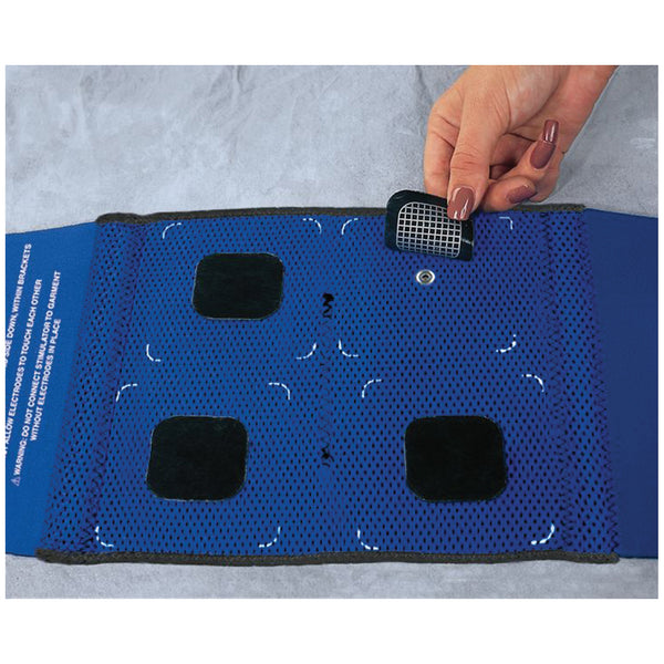 BACK GARMENT KIT CONTAINS: S/M BACK GARMENT, ULTRASTIM® ELECTRODES 2"X2" & BLACK SNAP ADAPTERS, SOLD AS EACH AXELGAARD 10000695